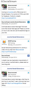 Social Stream in Joomla