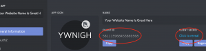 Discord Client ID and Secret