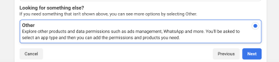 Facebook - App Type - Other