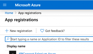 Azure Application - New Registration