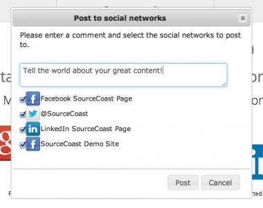 Social Posting Channel Selection