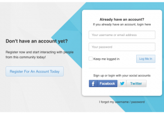 EasySocial with Social Login Buttons