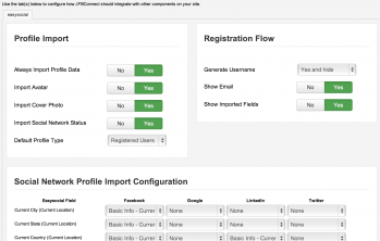 EasySocial Configuration